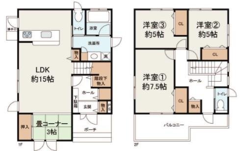 金剛錦織台一戸建て　間取り図