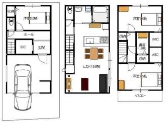 立部1丁目新築一戸建て　間取り図