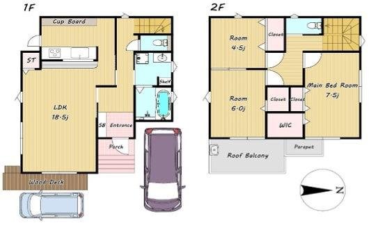 一津屋5丁目一戸建て　間取り図