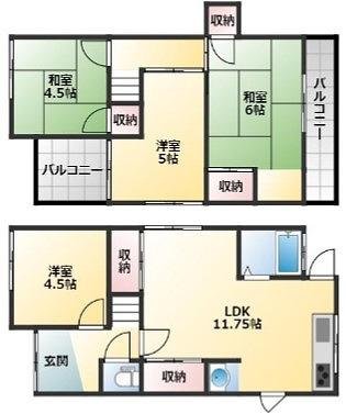 野303-19一戸建て　間取り図