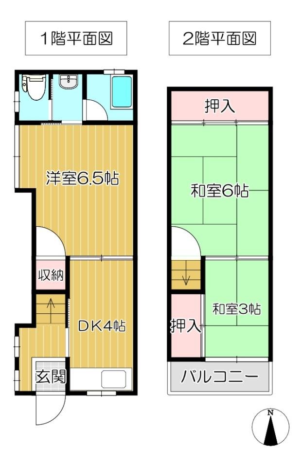 東新町5丁目テラスハウス　間取り