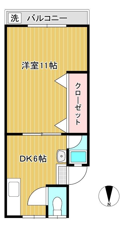 羽曳山第２サンハイツ 間取り