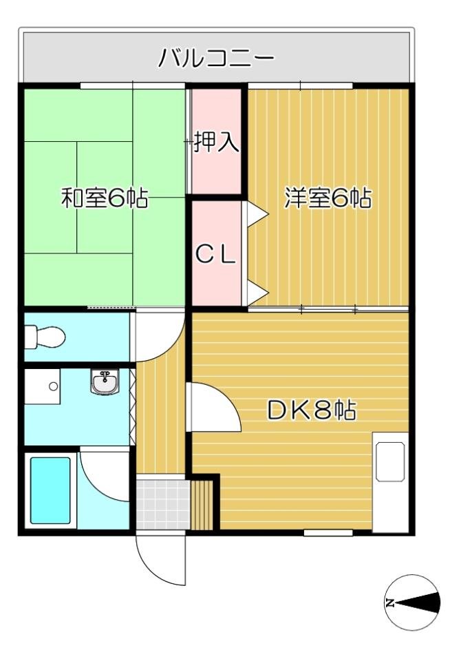 グリーンハイツふじ201　間取り