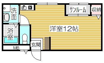 グリーンピア橋口301　間取り