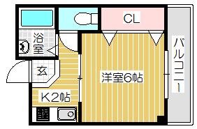 森井マンション201　間取り