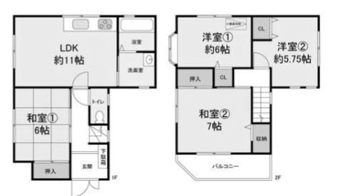 軽里1丁目一戸建て　間取り