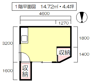 藤井寺1丁目店舗付き住宅１F間取り