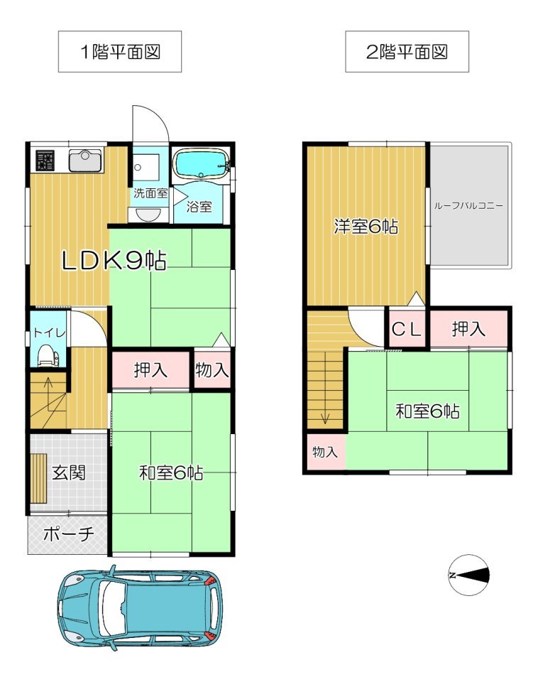 御舟町一戸建て間取り